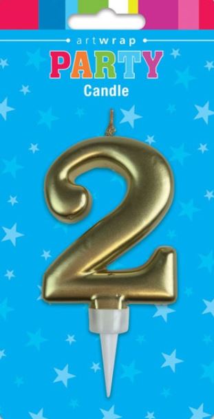 Candle Formal Gold Number - 2