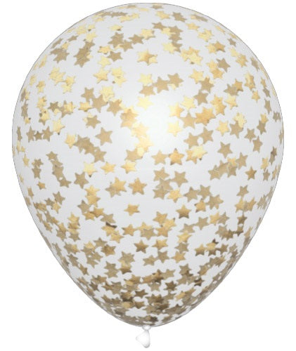 BALN STAR CONFTI 3PK 30CM GOLD