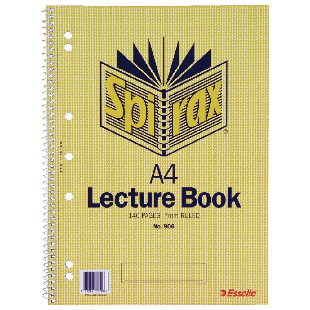 SPIRAX A4 LECTURE BOOK 140 PAGES 7MM