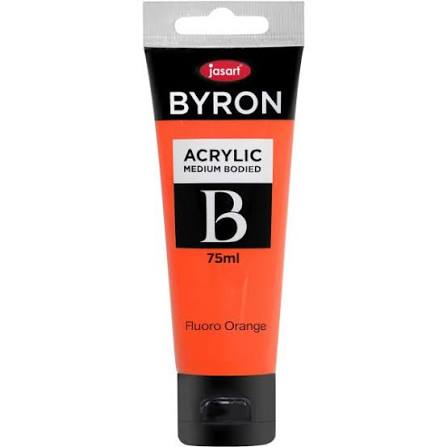 JASART ACRYLIC MEDIUM BODIED FLUORO ORANGE COLOUR 75ML