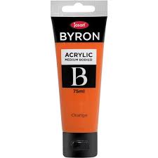 JASART ACRYLIC MEDIUM BODIED ORANGE COLOUR 75ML