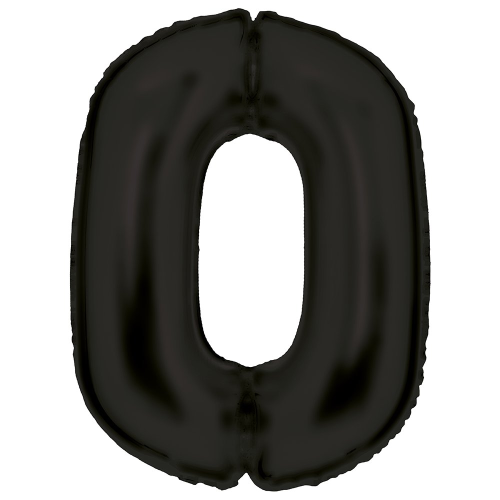 Large Silk Lustre Black Foil Balloon Numbers