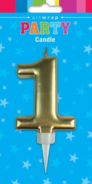 Candle Formal Gold Number - 1