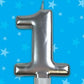 Candle Formal Silver Number - 1