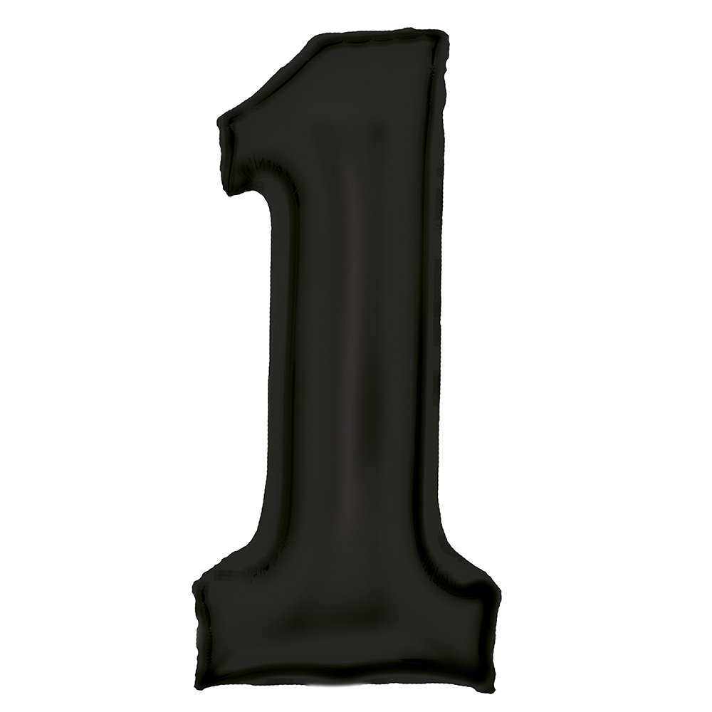 Large Silk Lustre Black Foil Balloon Numbers