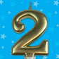 Candle Formal Gold Number - 2