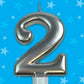 Candle Formal Silver Number - 2