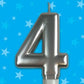Candle Formal Silver Number - 4