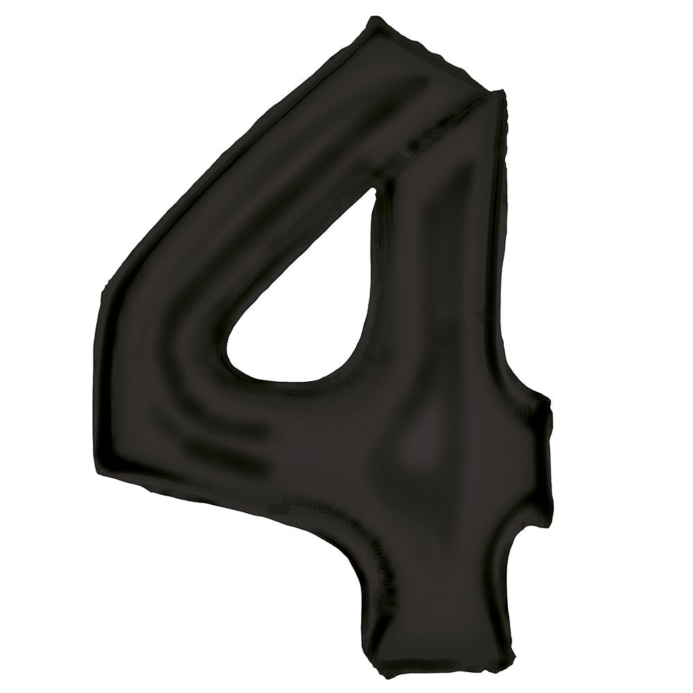 Large Silk Lustre Black Foil Balloon Numbers
