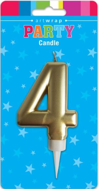 Candle Formal Gold Number - 4