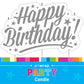 CANDLE LGE HAPPY BDAY SILVER