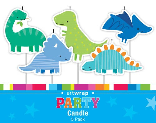 CANDLE 5 PICK DINOSAURS