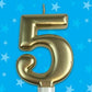 Candle Formal Gold Number - 5