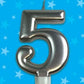 Candle Formal Silver Number - 5