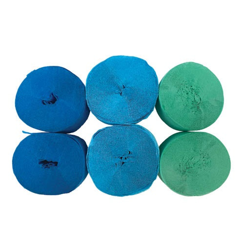 STREAMERS 6PK PASTEL BLUES