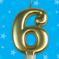 Candle Formal Gold Number - 6