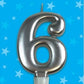 Candle Formal Silver Number - 6
