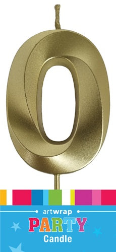 CANDLE SNGL NUM MET GOLD