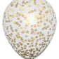 BALN STAR CONFTI 3PK 30CM GOLD