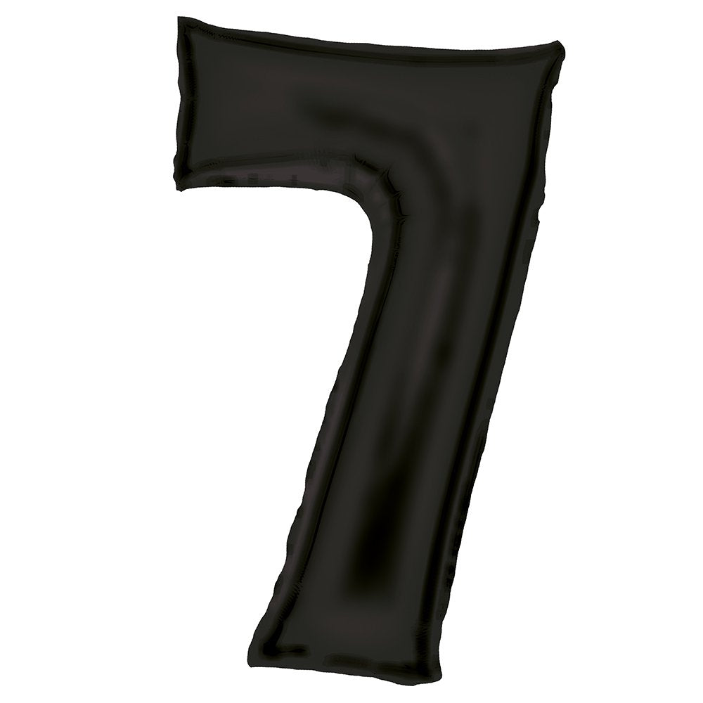 Large Silk Lustre Black Foil Balloon Numbers