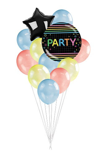 BALLOON PACK 12PK NEON PARTY