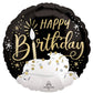Birthday Wishes Black, Silver & Gold S40
