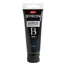 JASART ACRYLIC MEDIUM BODIED BLACK COLOUR 75ML