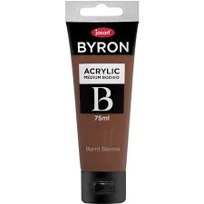 JASART ACRYLIC MEDIUM BODIED BURNT SIENNA COLOUR 75ML