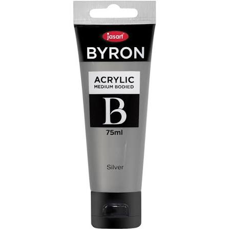 JASART ACRYLIC MEDIUM BODIED COOL SILVER COLOUR 75ML