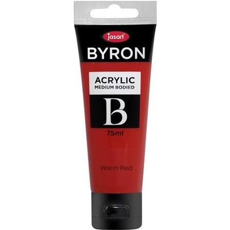 JASART ACRYLIC MEDIUM BODIED WARM RED COLOUR 75ML